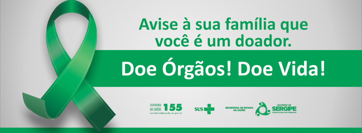 Campanha Setembro Verde inicia na prxima segunda-feira, 12 (Imagem: SES/SE)