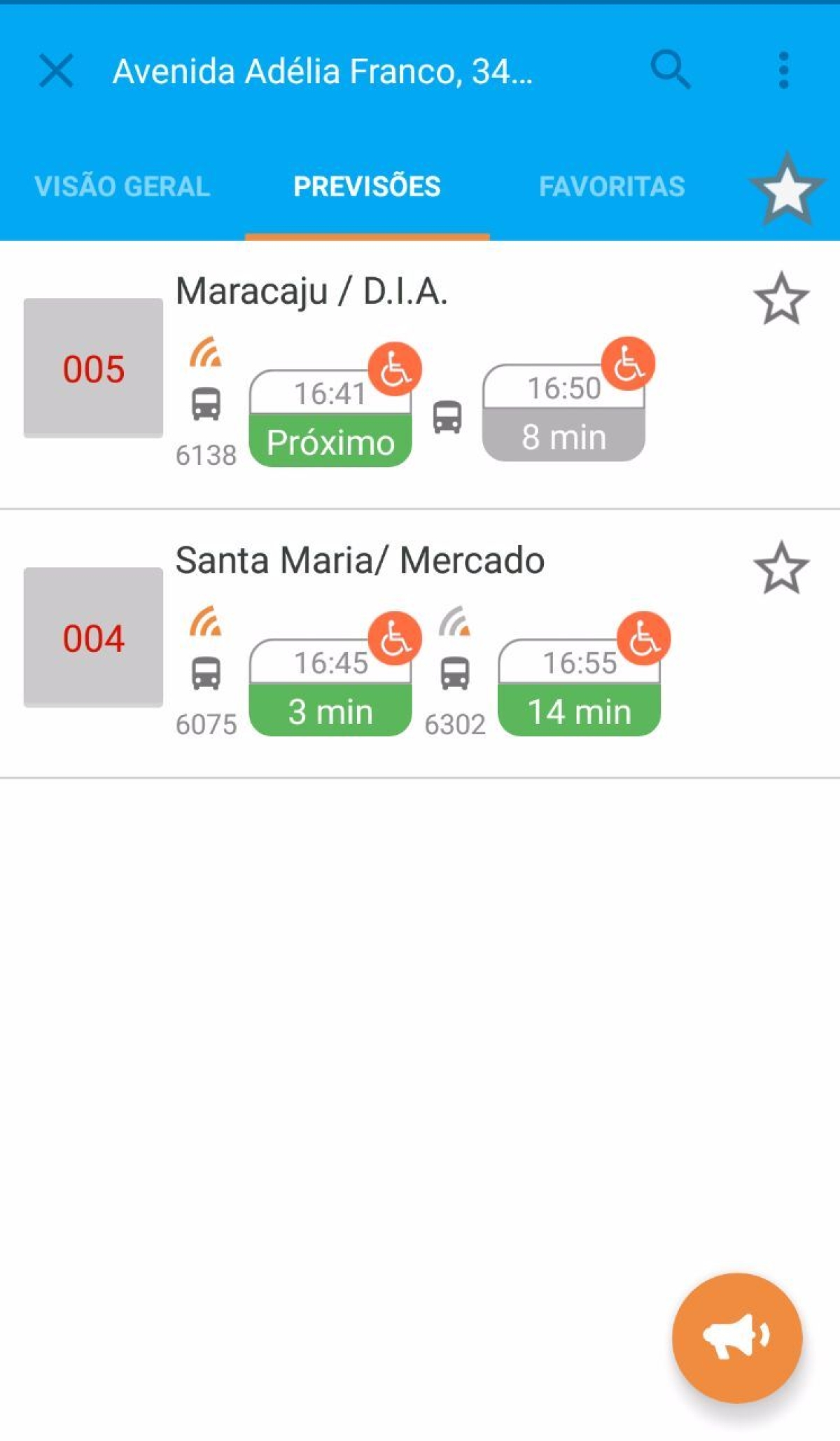 Passageiros podem acompanhar itinerrio dos nibus e previso de horrios de paradas (Imagem: Reproduo/CittaMobi)
