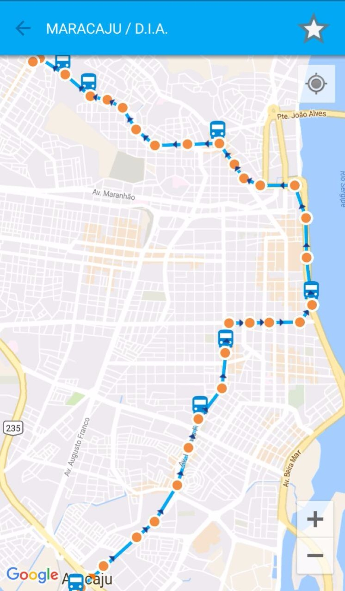 Passageiros podem acompanhar itinerrio dos nibus e previso de horrios de paradas (Imagem: Reproduo/CittaMobi)
