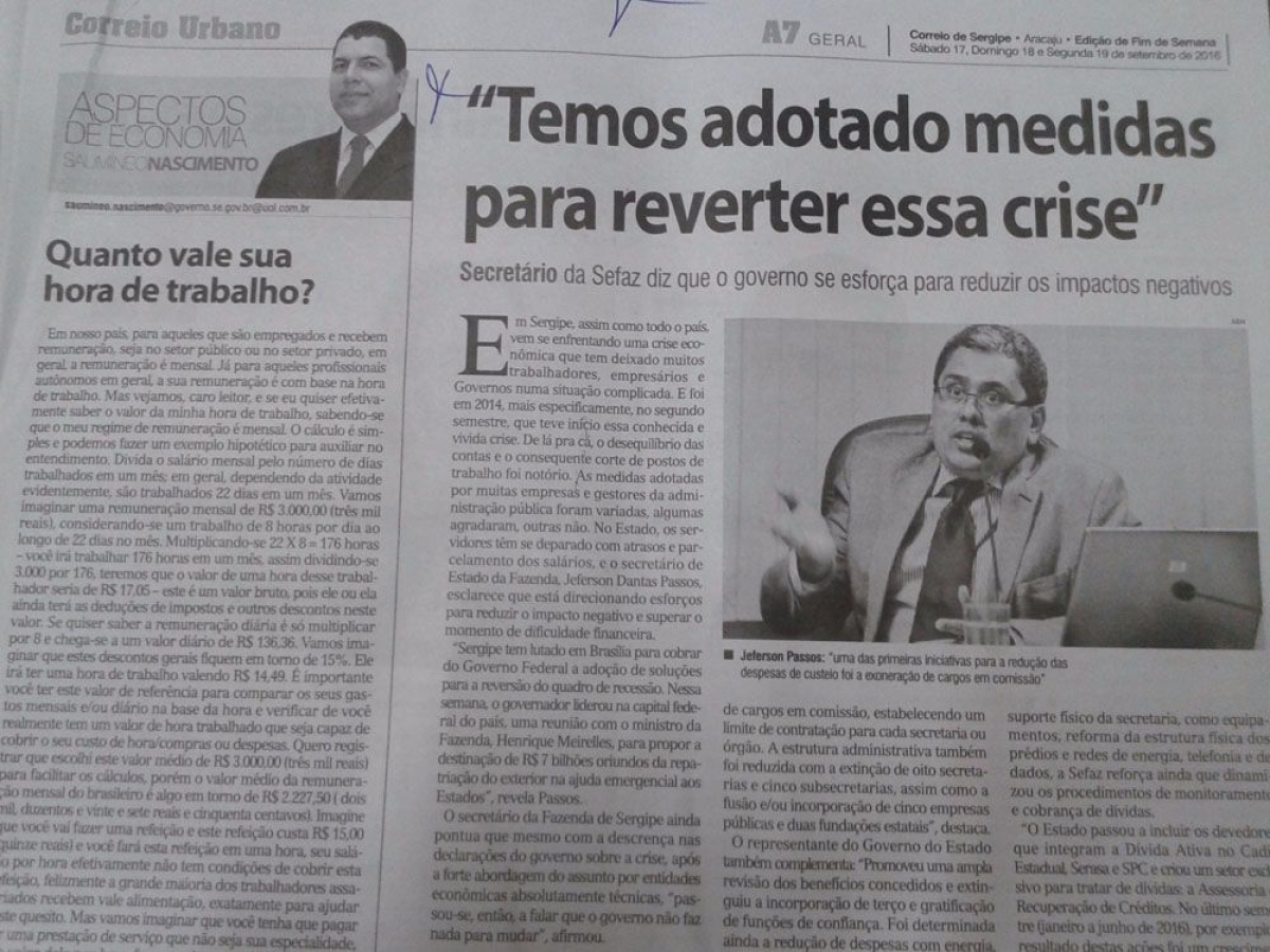 (Imagem: Reproduo/Correio de Sergipe | Via Sefaz/SE)