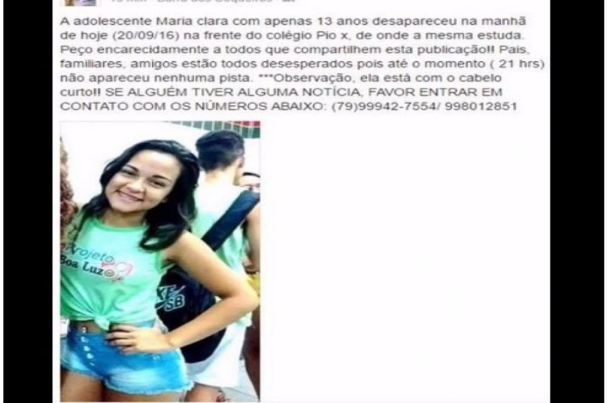 Apelo est sendo feito por meio das redes sociais (Foto: Divulgao/Facebook)