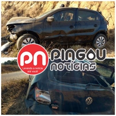 Motorista perde controle de veculo e colide contra barranco em Glria (Imagem: Pingou Notcias)