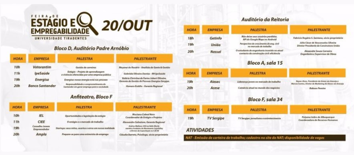 Feira de Est�gio e Empregabilidade (Imagem: Divulga��o/UNIT)
