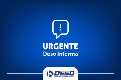 Deso comunica interrupo no abastecimento do Serto em virtude de falta de energia (Imagem: Deso/SE)