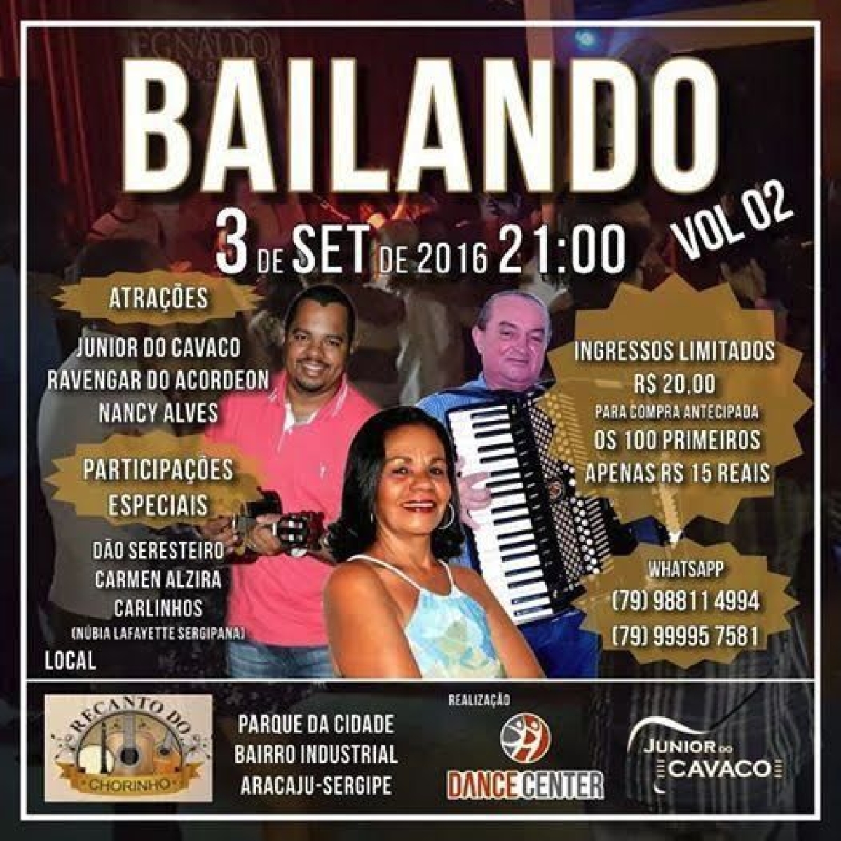 'Bailando - Volume 2' no Bar e Restaurante Recanto do Chorinho (Imagem: Divulgao/Assessoria do Evento)