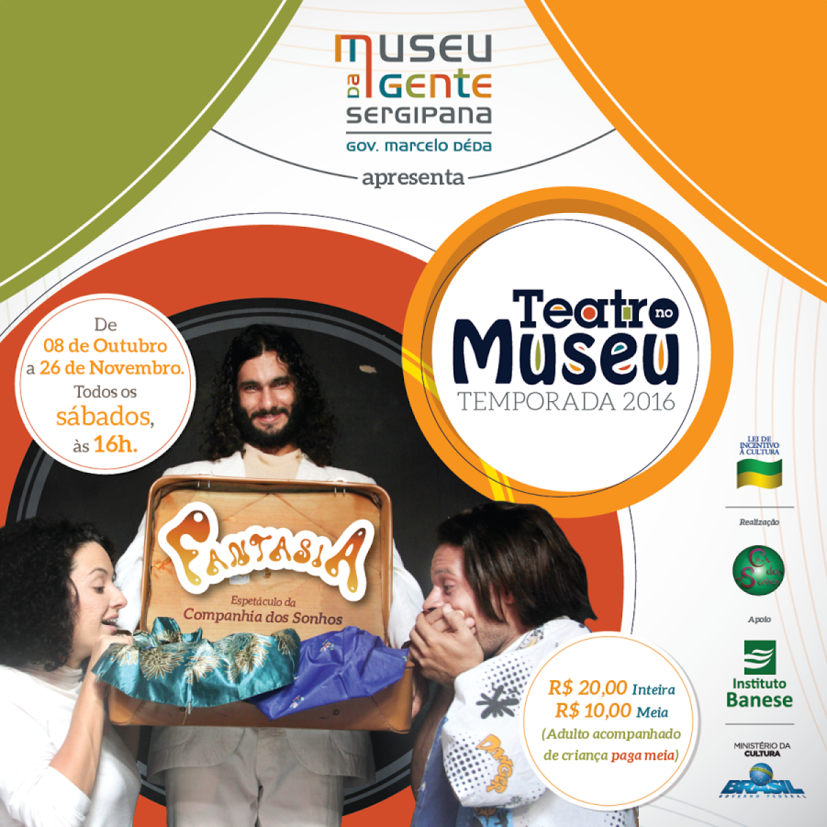 ltima apresentao de 'Faz de Conta' na temporada 2016 do Teatro no Museu ser sbado, dia 01 (Imagem: Divulgao/Assessoria Instituto Banese/Museu da Gente Sergipana)