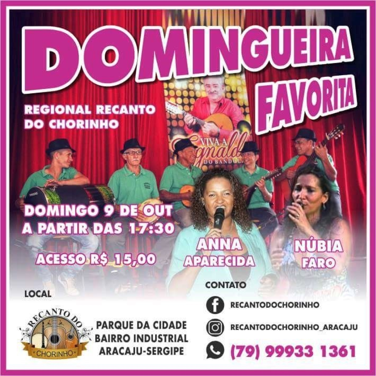 Show Especial em Aluso ao Outubro Rosa: Recanto do Chorinho receber Nbia Faro (Imagem: Divulgao/Assessoria do Evento)