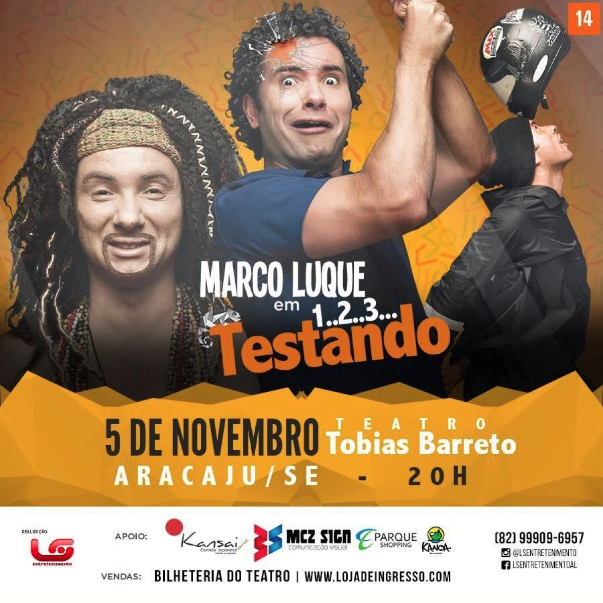 Marco Luque apresenta espetculo no dia 5 de novembro em Aracaju (Imagem: Divulgao/FM Assessoria)