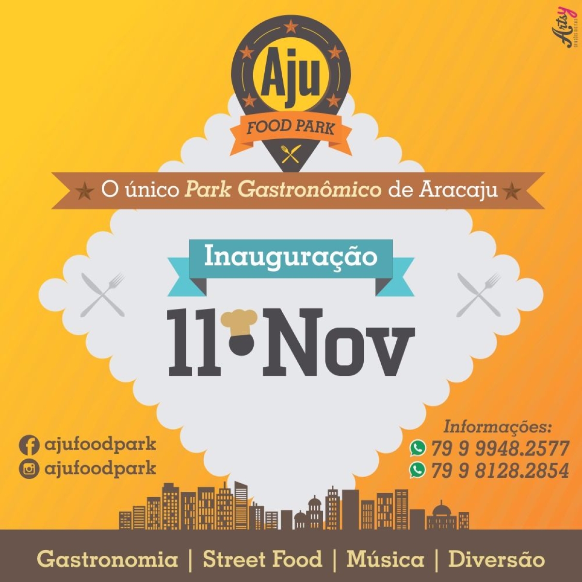 Aju Food Park ser inaugurado no dia 11 de novembro (Imagem: Divulgao)