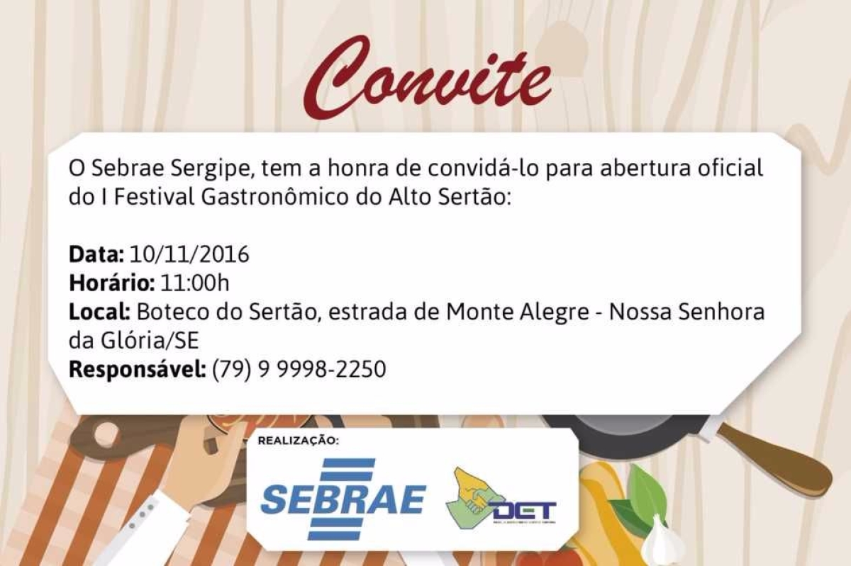 Sebrae promove Festival Gastronmico do Alto Serto (Imagem: Divulgao)