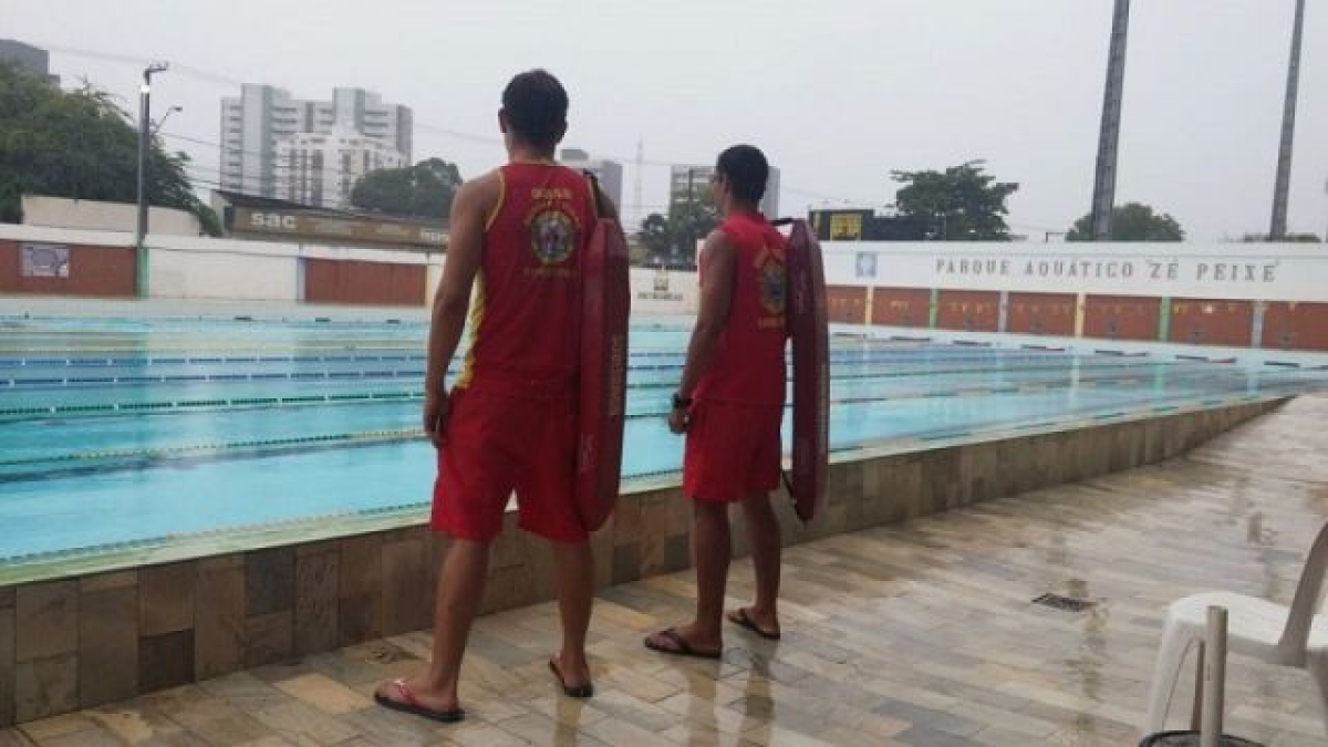 Bombeiros realizam preveno em treino de delegaes olmpicas (Foto: CBM/SE)