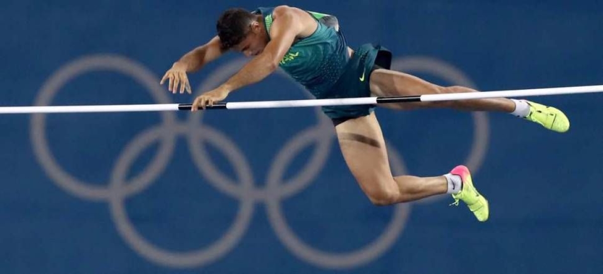 Thiago Braz passa o sarrafo em 6.03m de altura para conquistar o indito ouro olmpico do Brasil na modalidade (Foto: Getty Images)