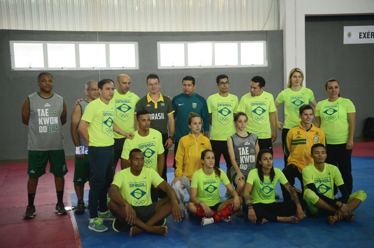 09/08/2016 - Atletas do taekwondo treinam para as Olimpadas Rio 2016 na casa do Time Brasil na Urca, zona sul da capital (Foto: Tomaz Silva/Agncia Brasil)