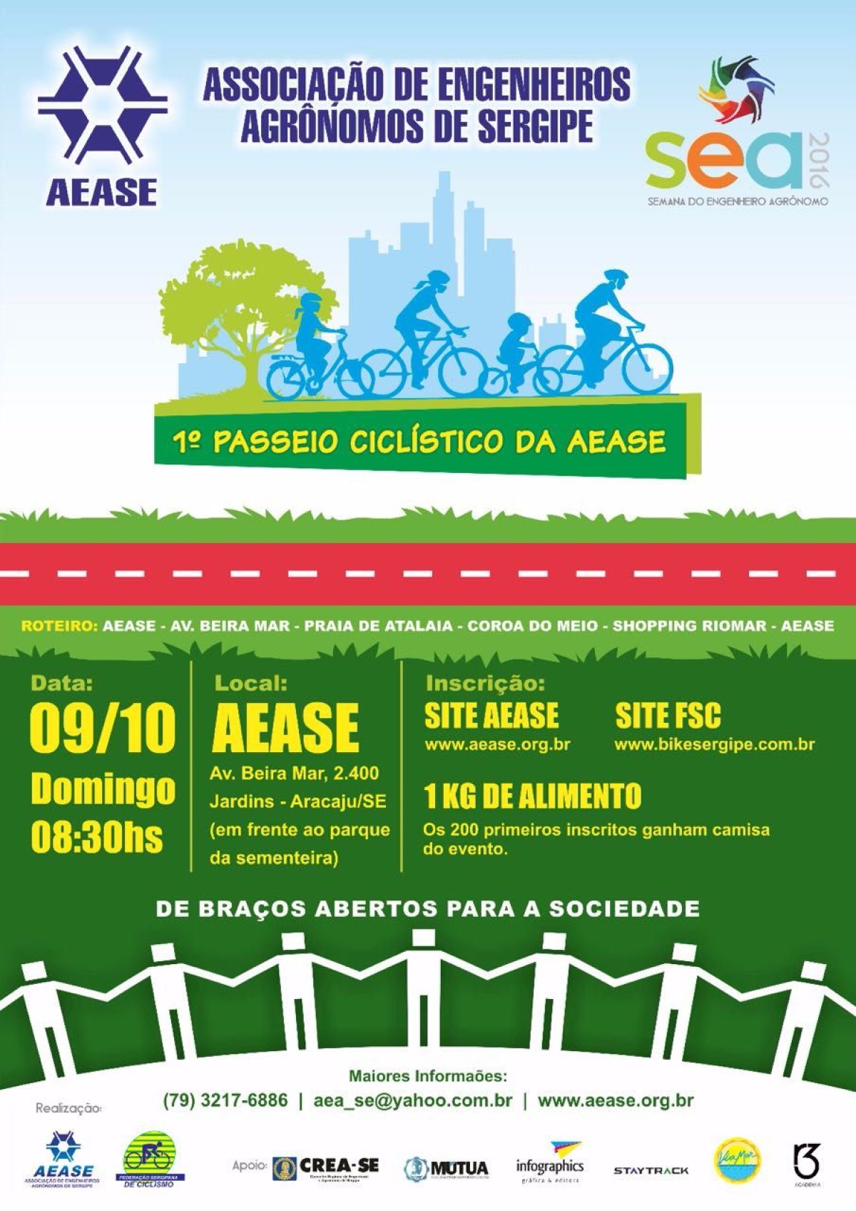 Aease abre  Semana do Engenheiro Agrnomo com passeio ciclstico (Imagem: Divulgao/Assessoria Aease)