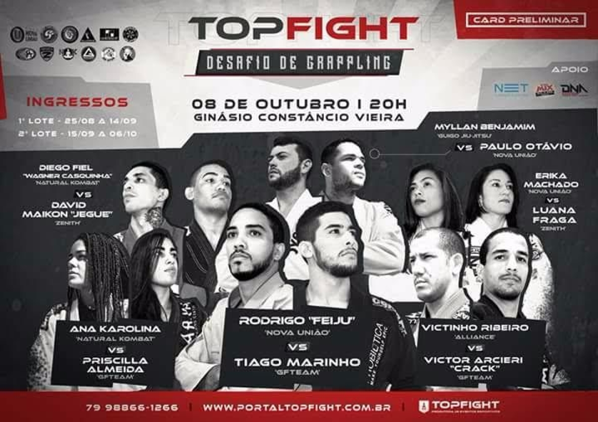 Top Fight Desafio de Grappling: maior evento de lutas de Sergipe (Imagem: Divulgao/Assessoria Top Fight Produtora de Eventos)