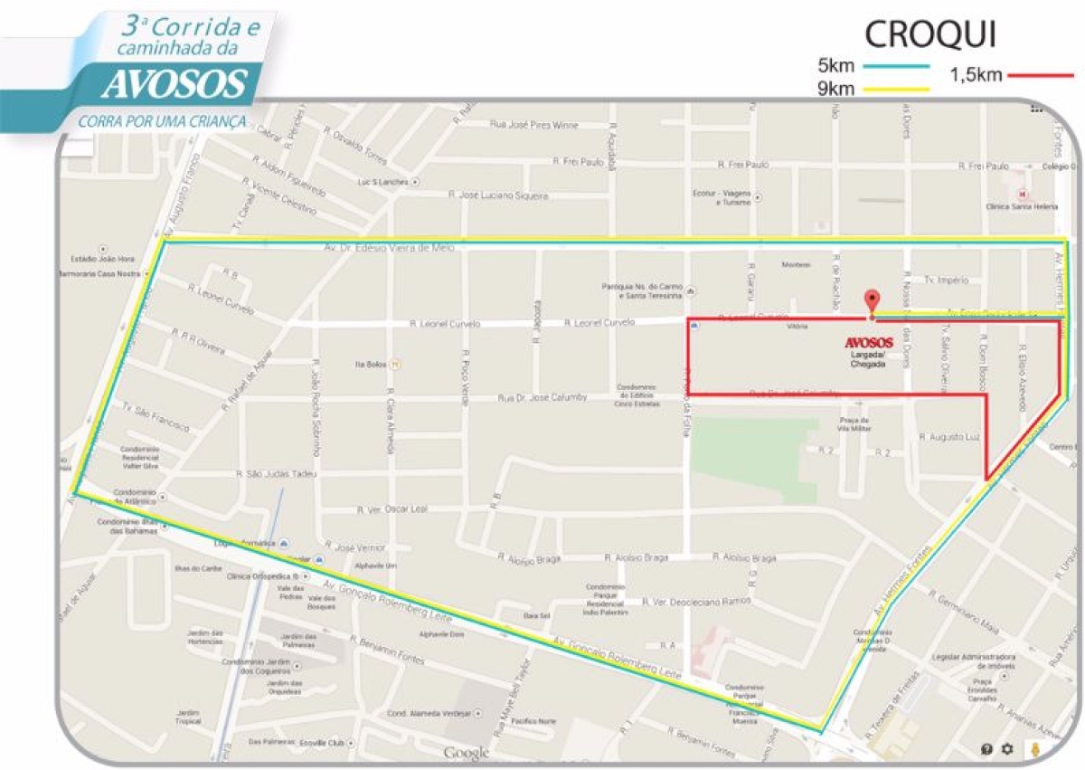 Inscries abertas para a 3 Corrida e Caminhada da Avosos (Imagem: Assessoria Avosos)