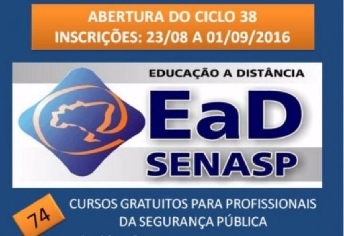 Senasp/MJ: inscries para cursos a distncia seguem at o dia 01 de setembro (Foto: Divulgao)