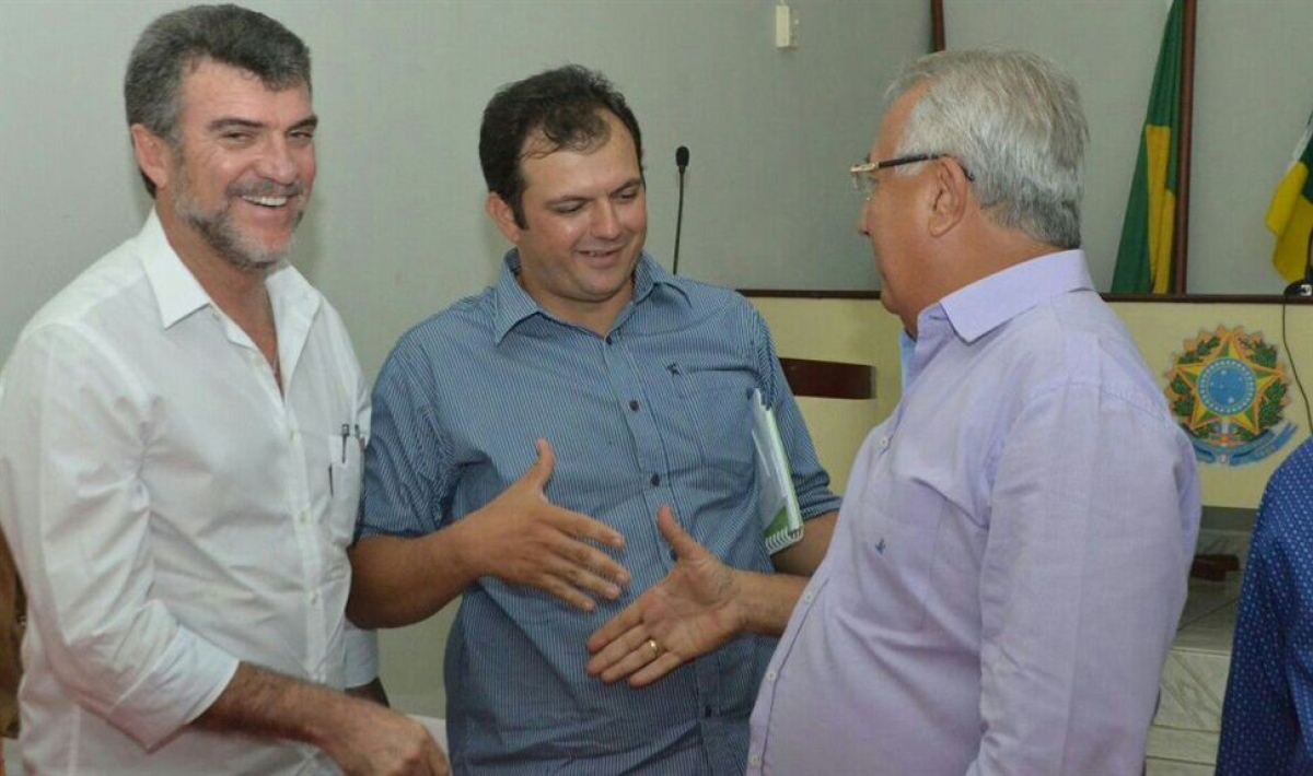 Deputado Garibalde Mendona, vereador Jnior de Manoelzinho e governador Jackson Barreto ((Foto: Ascom Dep. Garibalde Mendona)