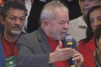 O ex-presidente Lula agora  ru na Justia Federal por corrupo passiva e lavagem de dinheiro, juntamente com a ex-primeira dama Marisa Letcia, e ser juulgado pelo juiz Srgio Moro (Imagem: Reproduo/TV)