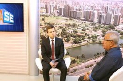 Jackson Barreto fala sobre subsdios da PM e pagamento de salrios em entrevista (Imagem: Reproduo/Bom Dia Sergipe)