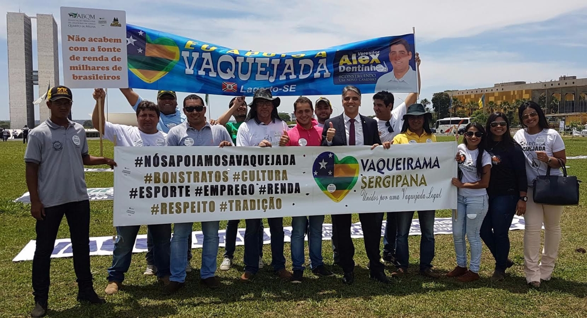 F�bio Reis participa de mobiliza��o em favor da vaquejada (Imagem: Assessoria F�bio Reis)