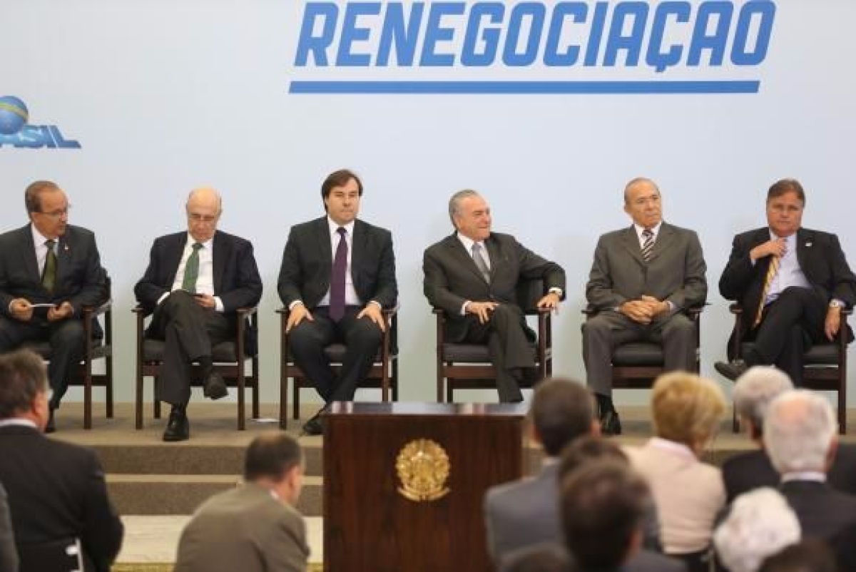 O presidente Michel Temer sanciona as leis referentes ao Supersimples e ao Salo-Parceiro e lana o Mutiro da Renegociao (Imagem: Antonio Cruz/Agncia Brasil)